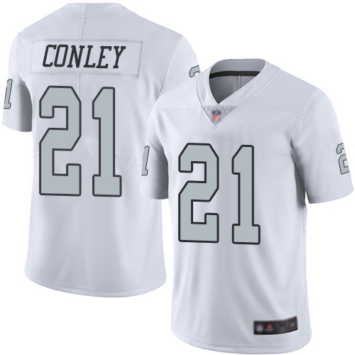 Men Oakland Raiders Limited White Gareon Conley Jersey NFL Football #21 Rush Vapor Untouchable Jersey